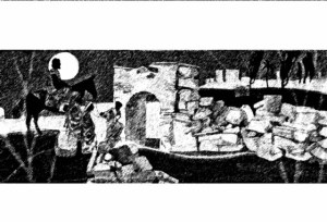 Nehemiah inspecting wall