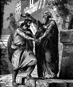 Saul anointed king by Samuel.