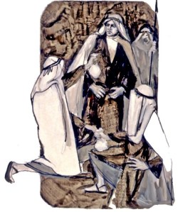 Messengers from King Balak of Moab offer riches to the prophet Balaam to come to Moab and curse the Israelites (Numbers 22:1-20).