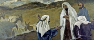 When Absalom rebelled against his father David, and tried to kill his father to become king, Mephibosheth's servant Ziba brought gifts to David, fleeing for his life (2 Samuel 16:1--17:14).