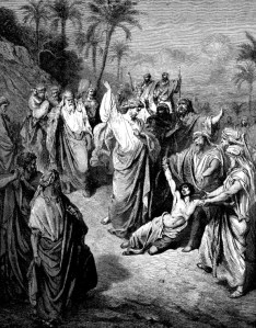 Christ healing a boy with a demon