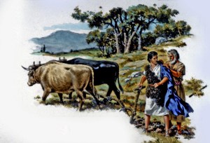 Elijah put his mantle or cloak on Elisha, showing him that he would succeed Elijah in his prophetic work (1 Kings 19:19-21)