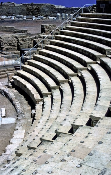 Ruins of the Roman theater at Caesarea